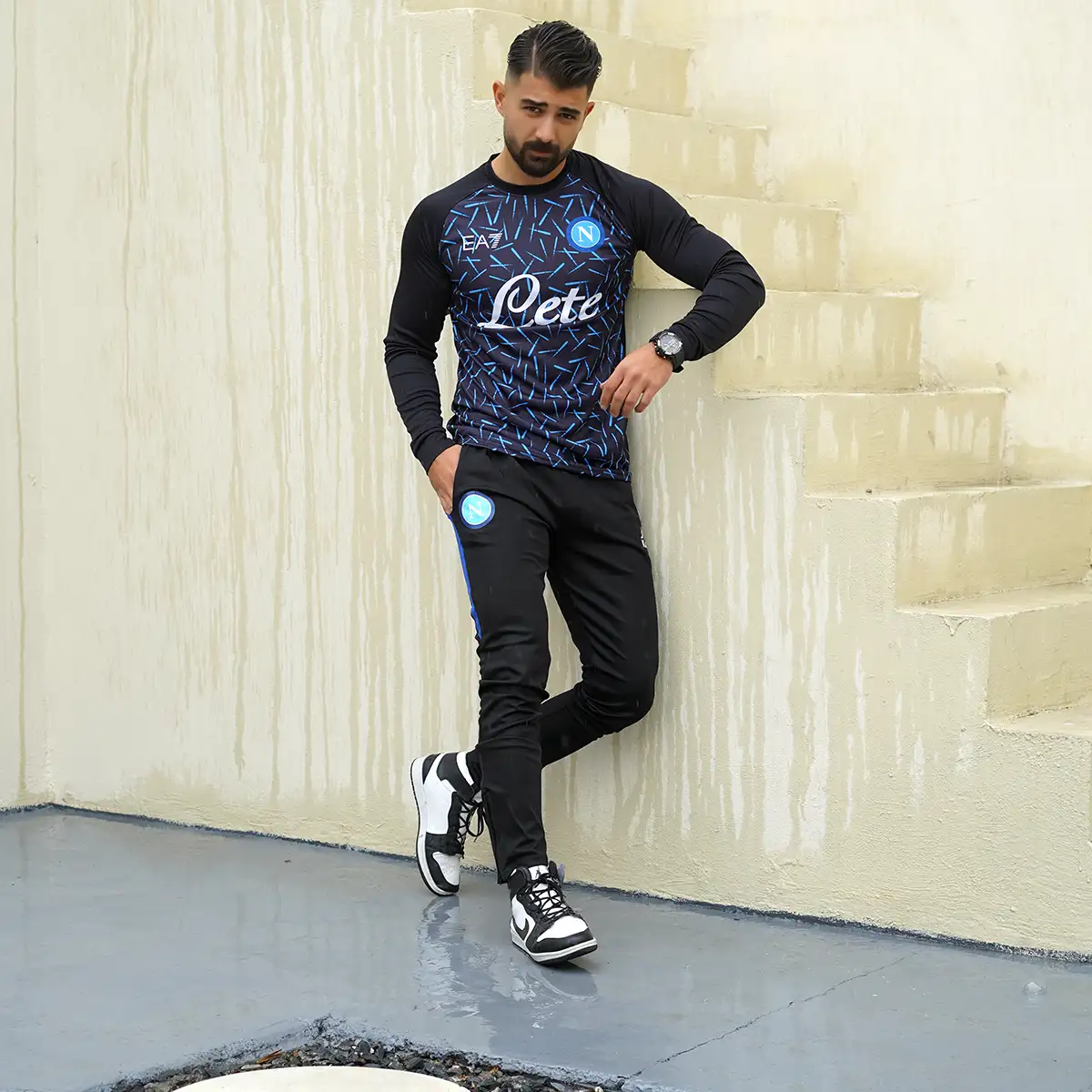 ست تیشرت آستین بلندشلوار ناپولی مردانه مدل EA7