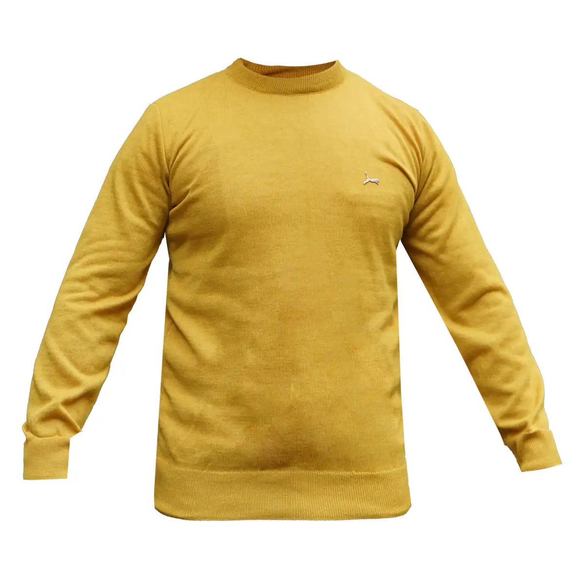 پلیور یقه گرد پوما خردلی مدل Danyal