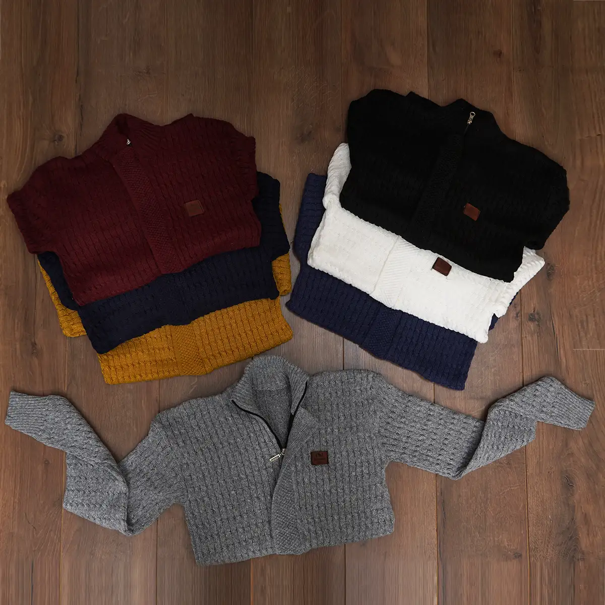 سوئیشرت بافت زرشکی مردانه مدل OKSEN