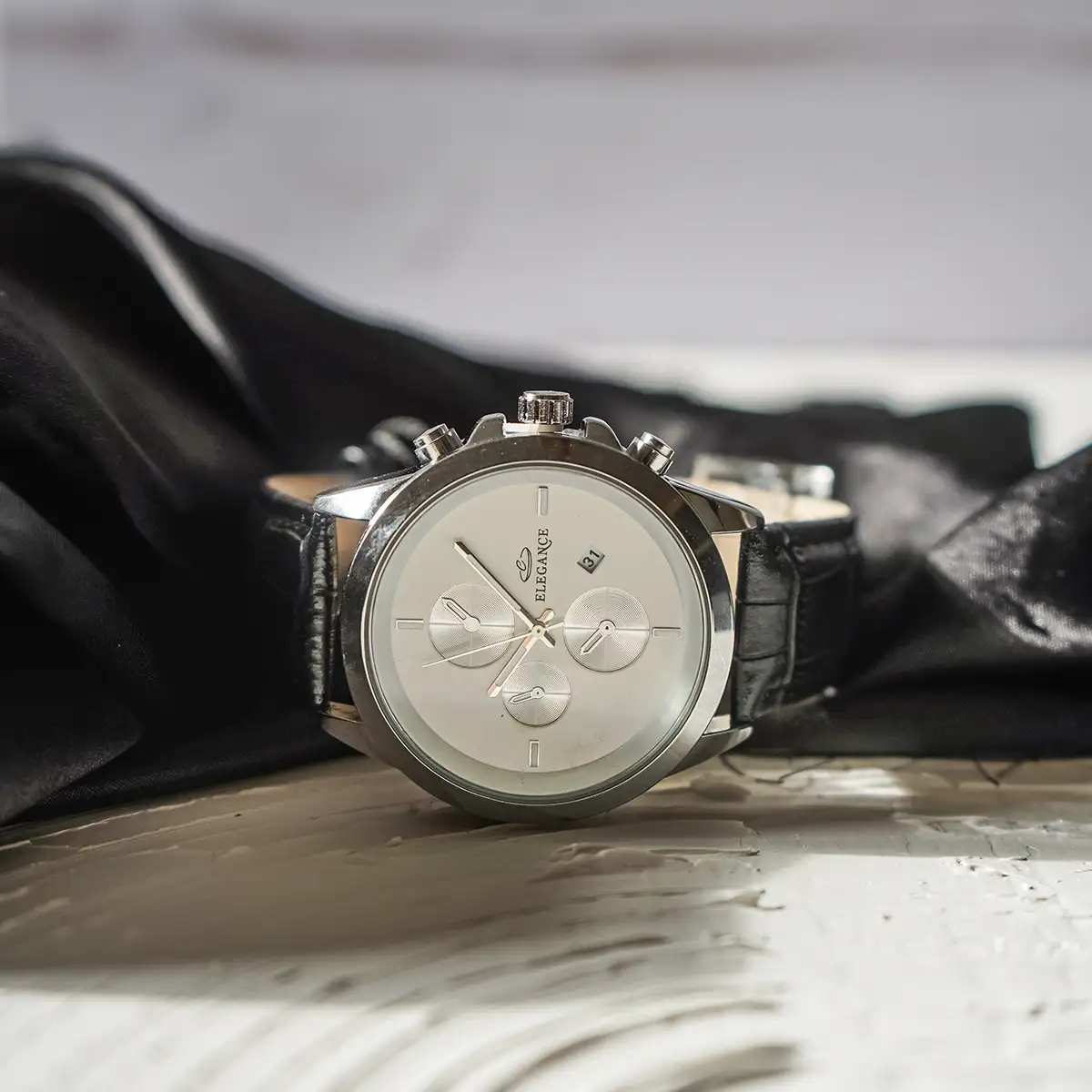 ساعت ELEGANCE نقره ای صفحه سفید مدل Rita