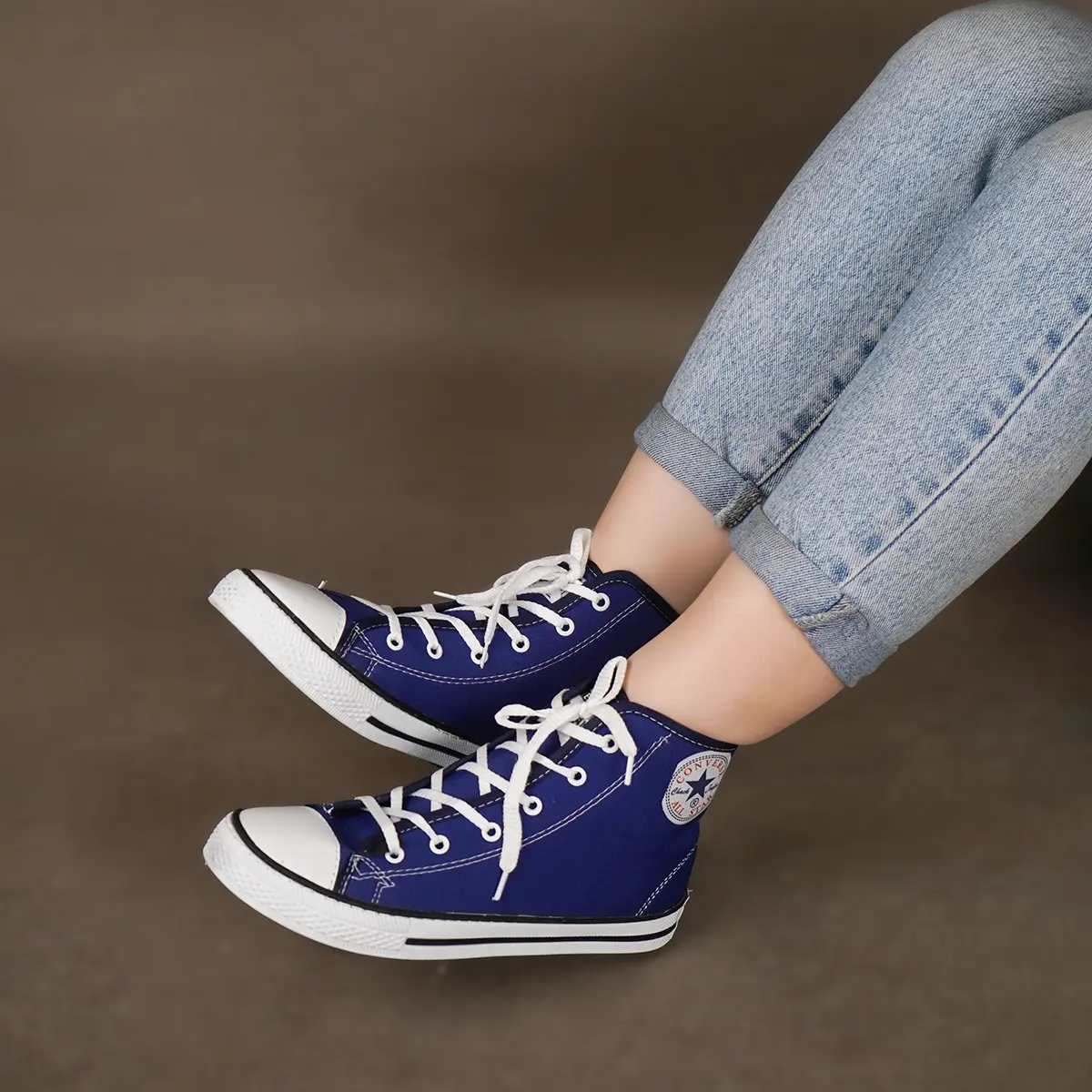 کفش ورزشی ساقدار آبی All Star زنانه مدلMobina