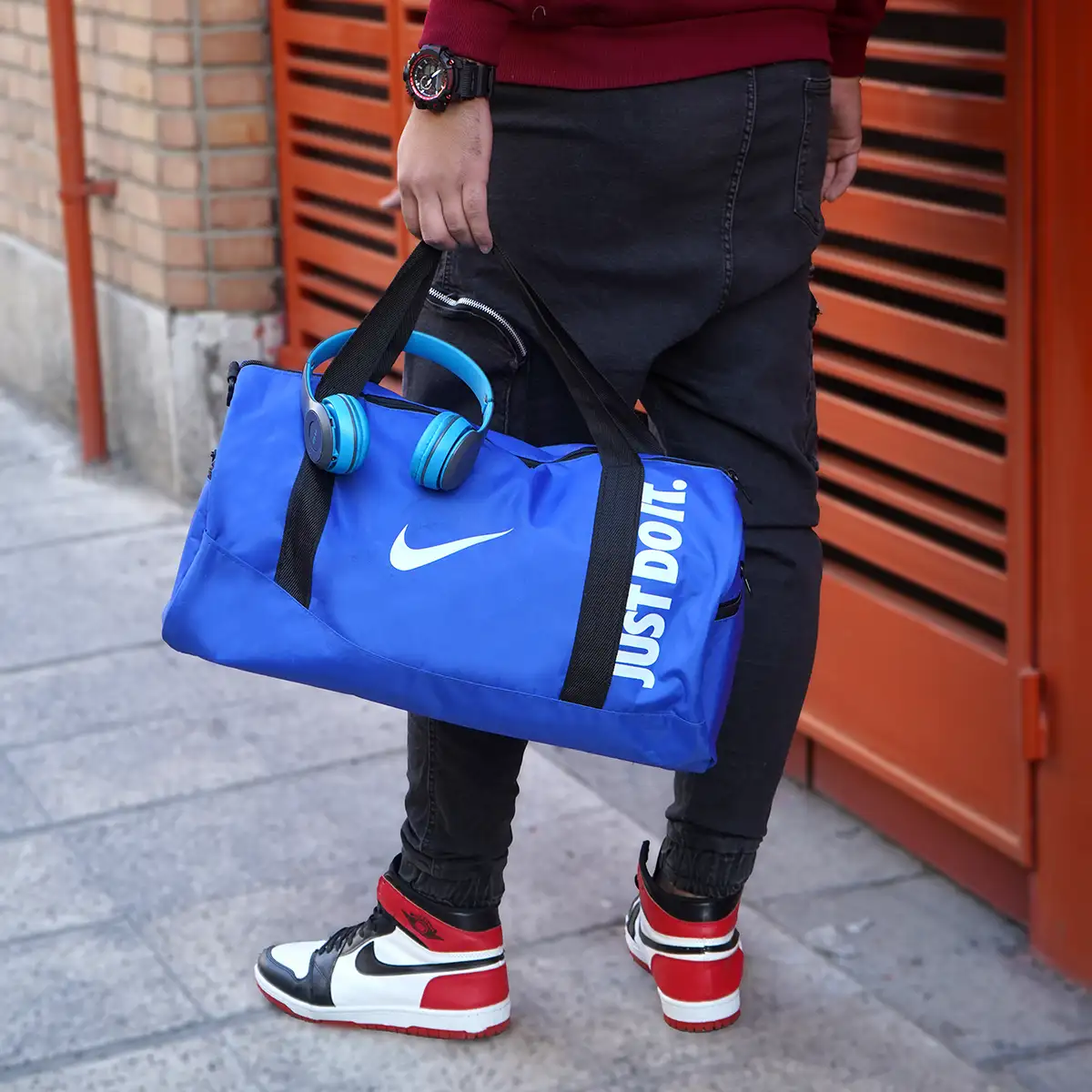 کیف ورزشی just do it آبی مدل W93