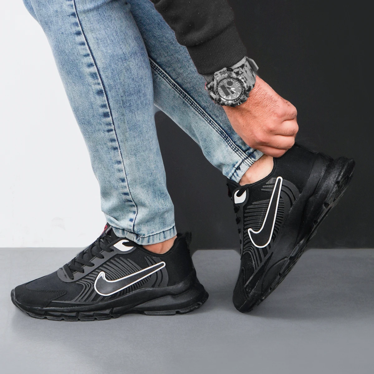 کفش ورزشی مردانه نایک مشکی مدل مدل Farhan