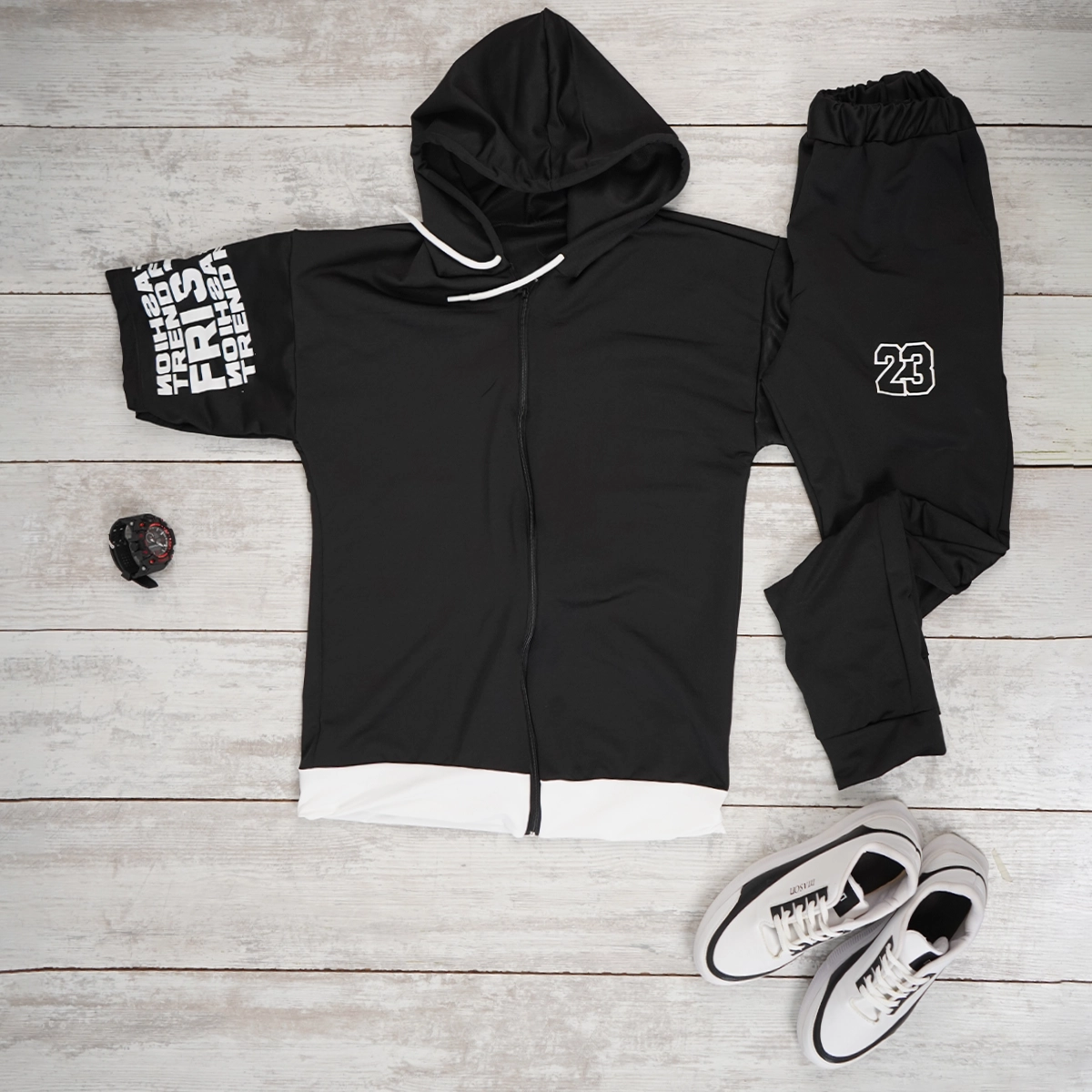 ست سوییشرت شلوار آستین کوتاه مدل Arizan