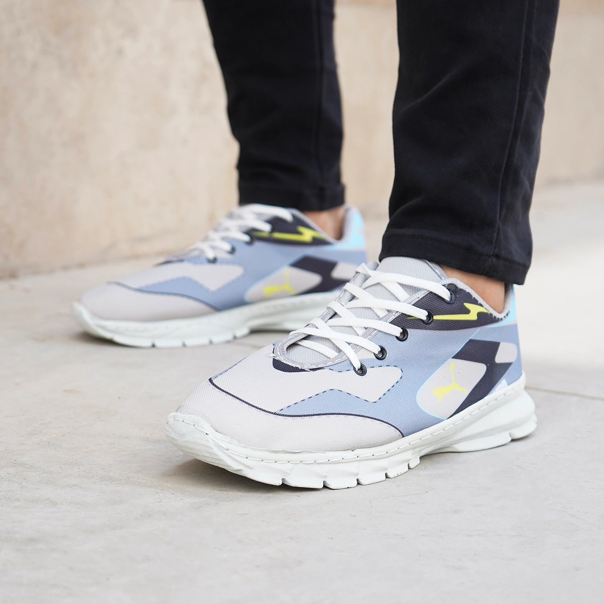 کفش ورزشی (T) آبی زرد پوما مردانه مدل P62