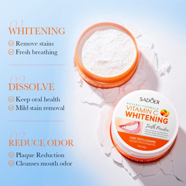 پودر سفیدکننده فوری دندان Sadoer مدل Vitamin C