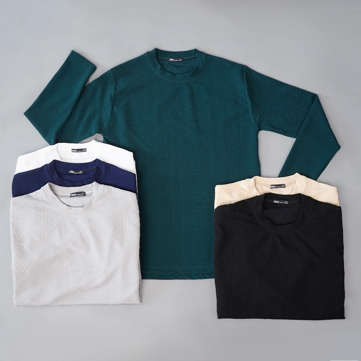 بلوز طرح دار مردانه مراکشی طوسی مدل Nikan