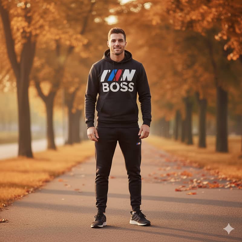 ست هودی شلوار مردانه boss مدل B53