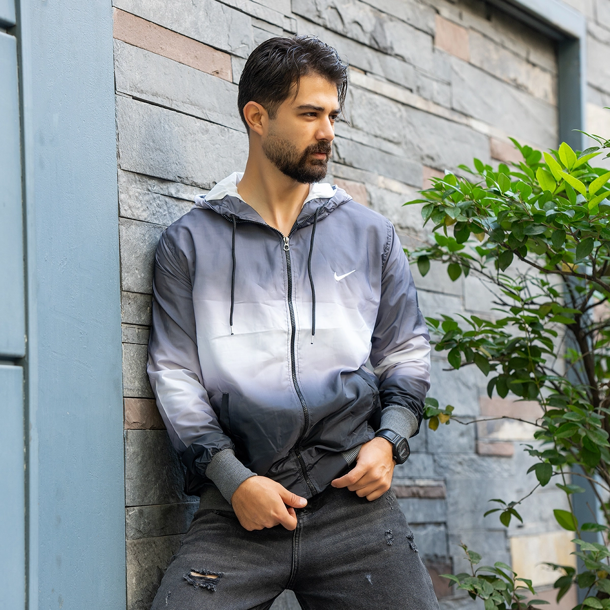 کاپشن نایک مردانه طوسی روشن مدل Savino