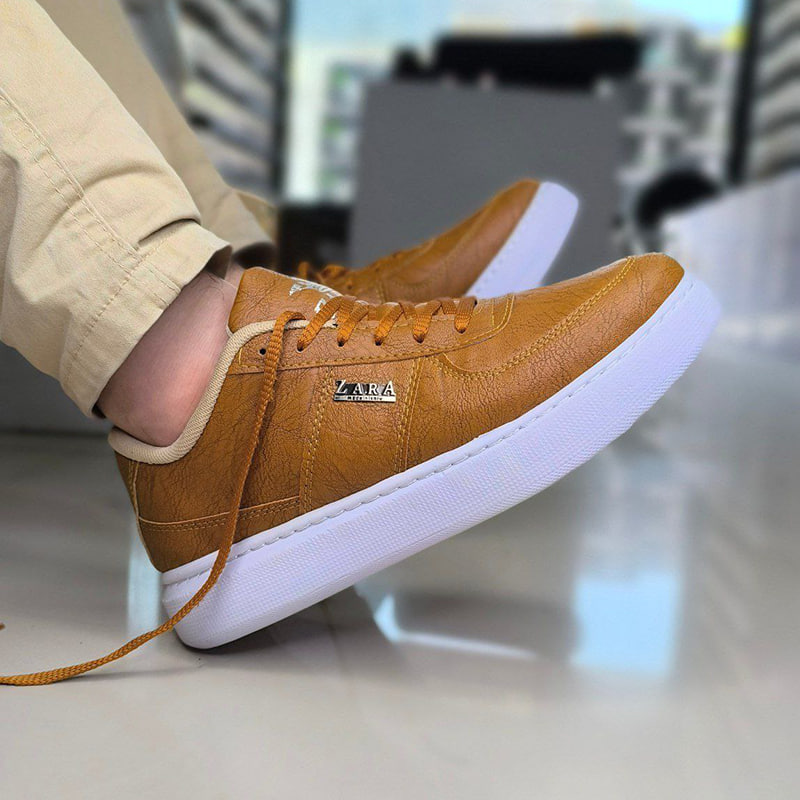 کفش تخت Zara مردانه عسلی مدل Kiyan