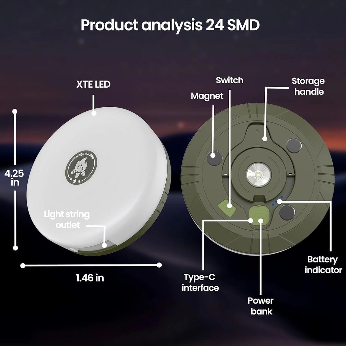 چراغ و ریسه کمپینگ شارژی