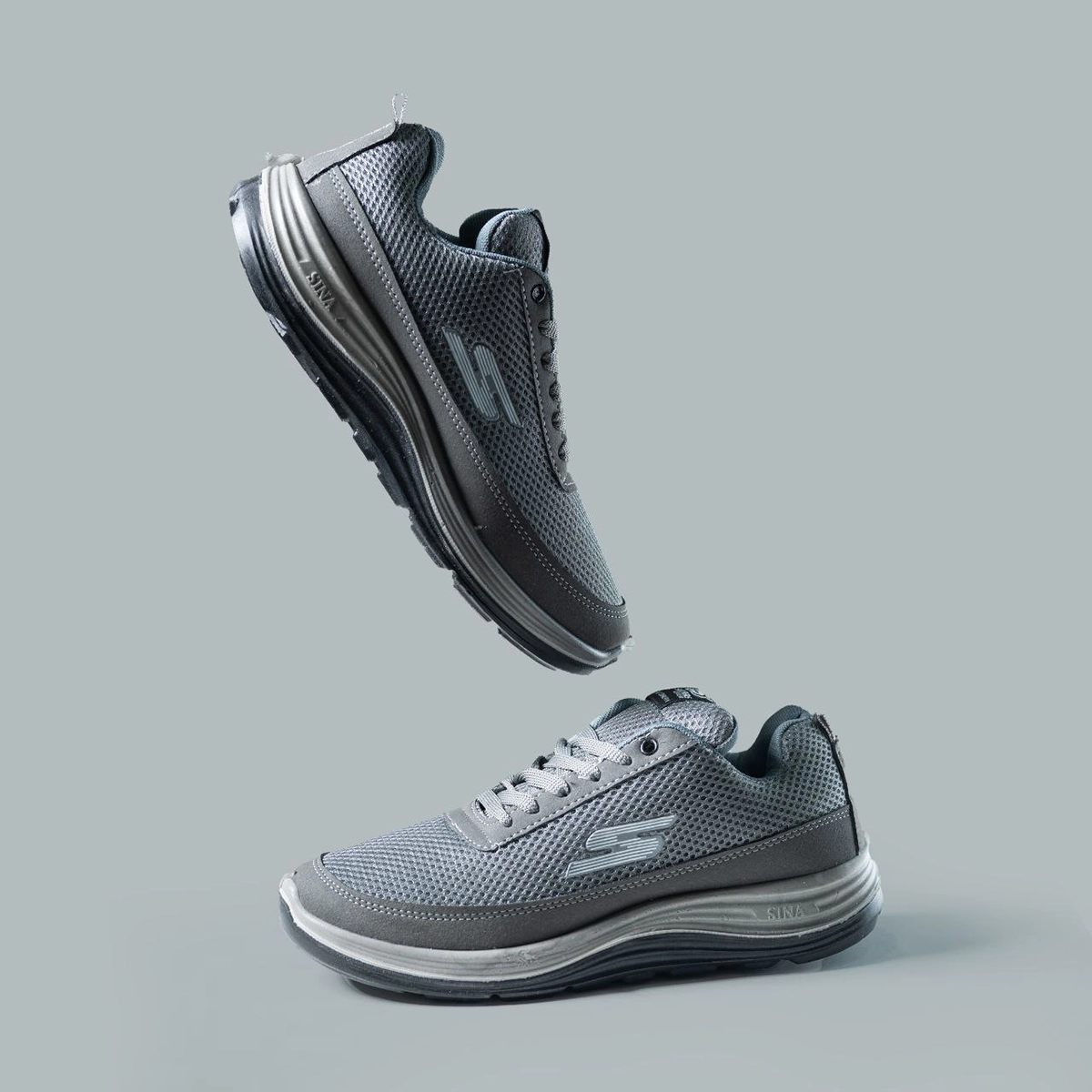 کفش ورزشی Skechers طوسی تیره مردانه مدل Aydin