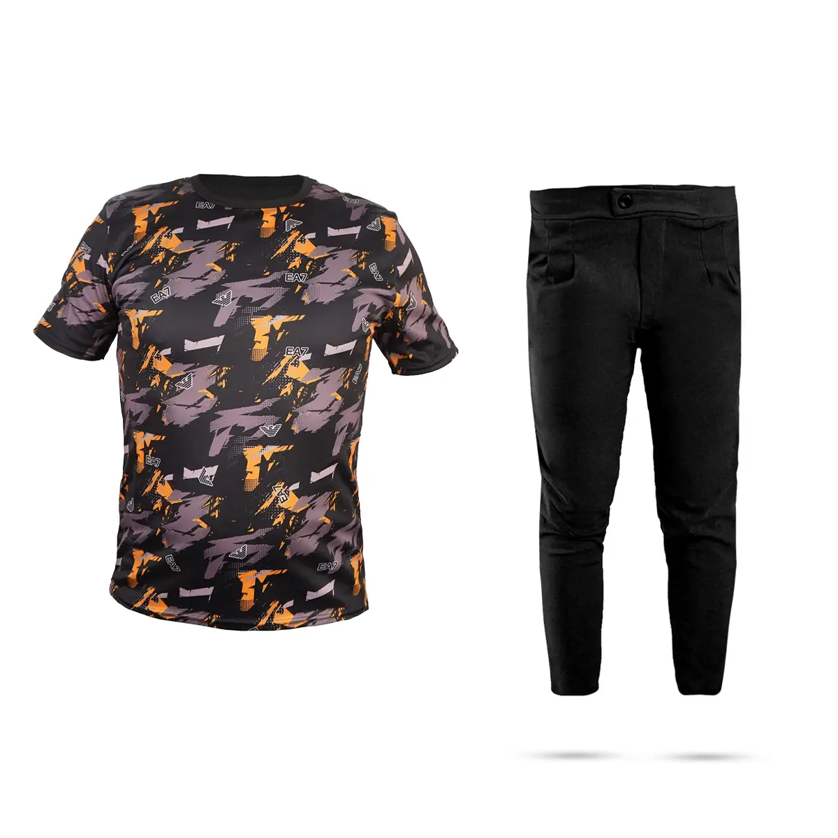 پکیج تیشرت مردانه EA7 مدل G12شلوار اسلش مردانه ARIF