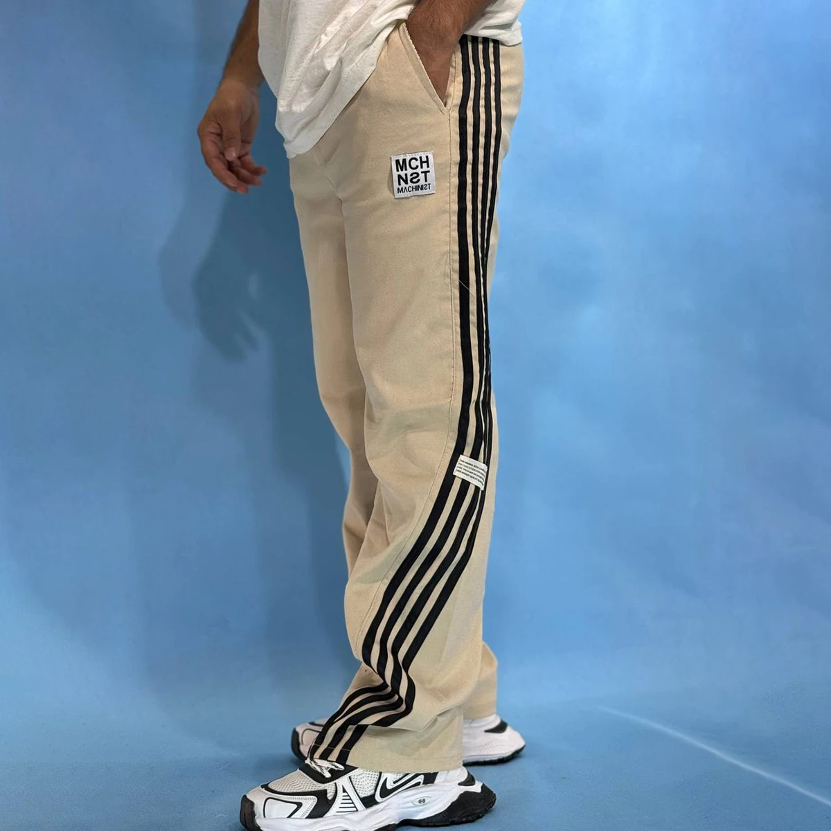 شلوار مردانه کرم ( فری سایز ) مدل Strip