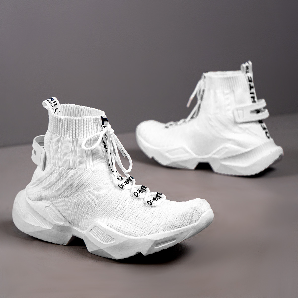 کفش ساقدار مردانه سفید مدل Sasan