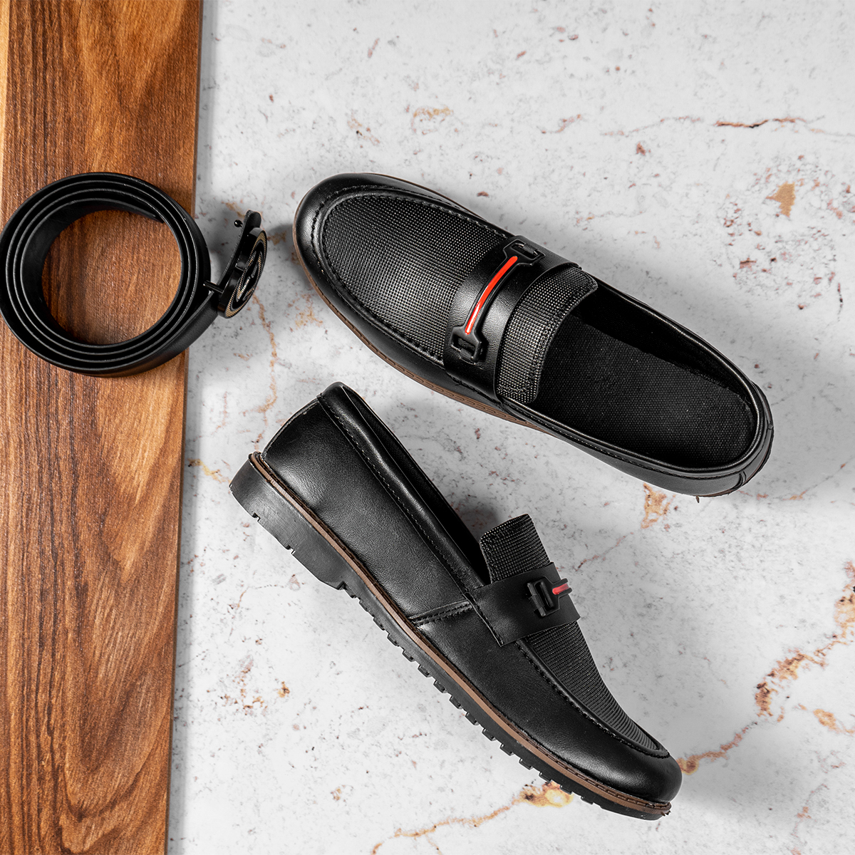 کفش کالج مردانه مشکی مدل Rasa