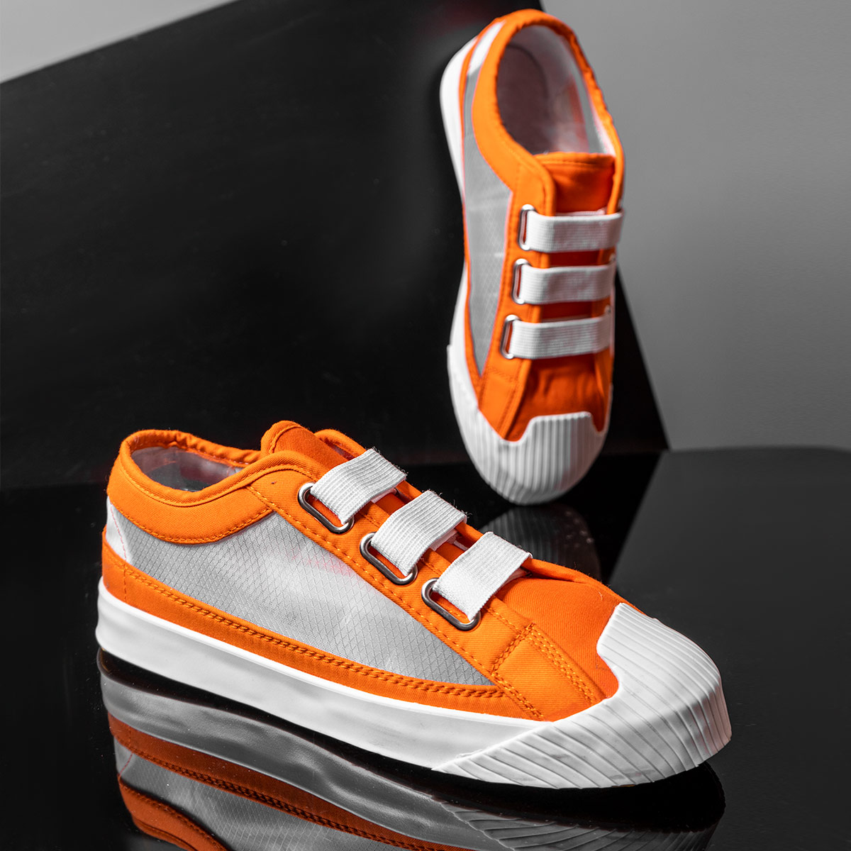 کفش ورزشی سفید نارنجی مردانه مدل Apali