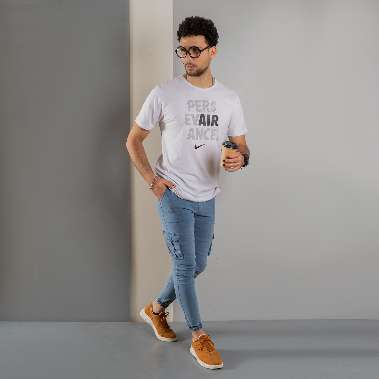 شلوار اسلش مردانه آبی مدل Rashil