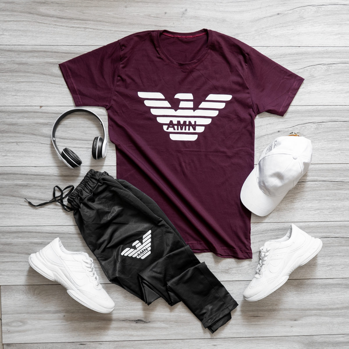 ست تیشرت شلوار آرمانی مردانه مدلMento