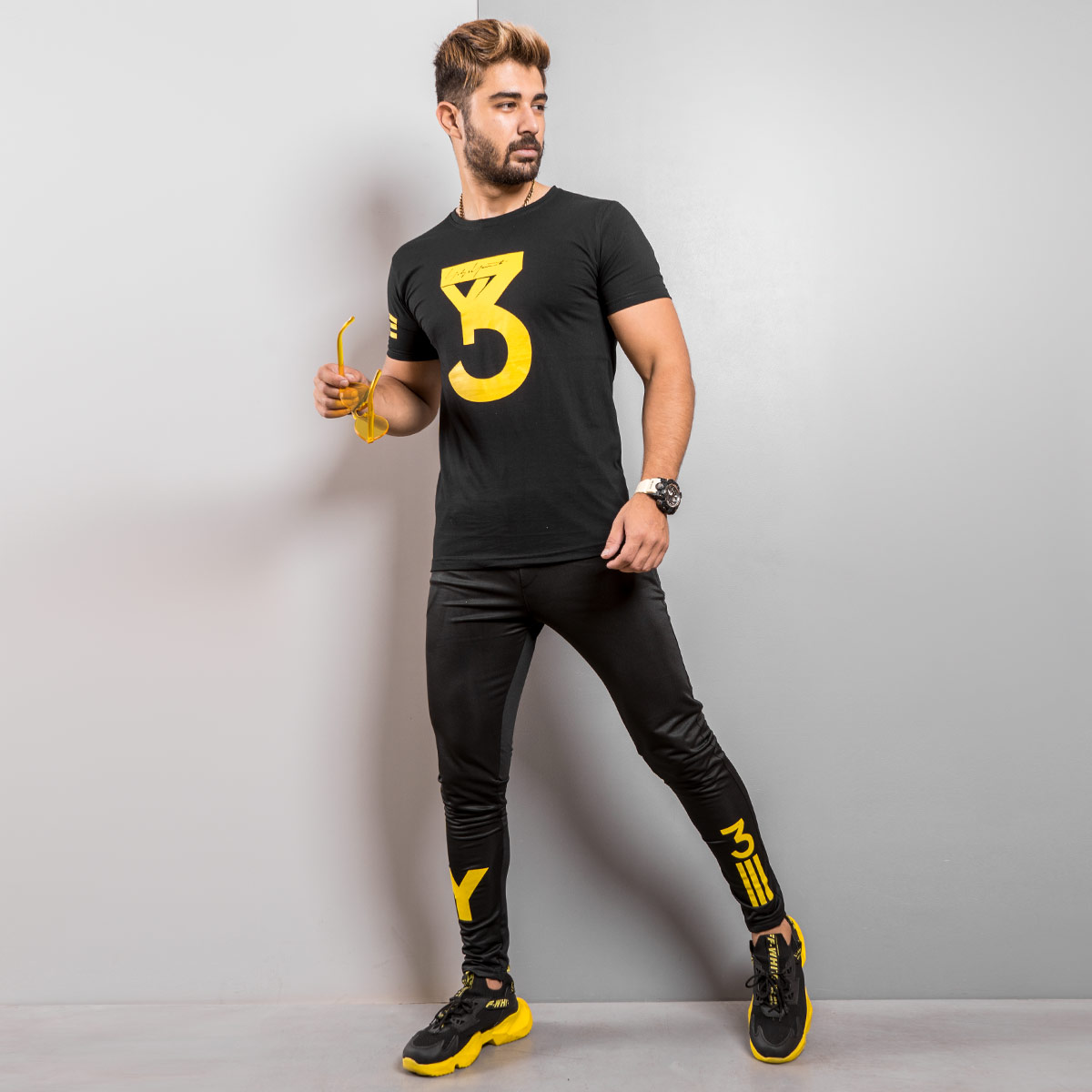 ست تیشرت شلوار Y٣ مردانه مدل Yonak