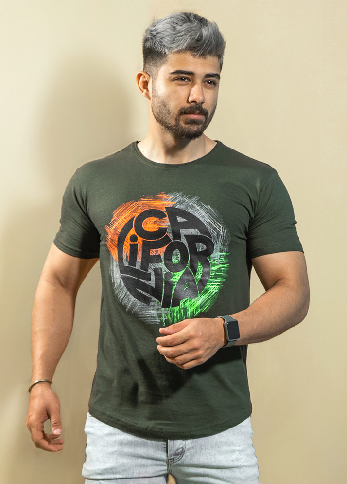 تیشرت مردانه سبز مدل Coda