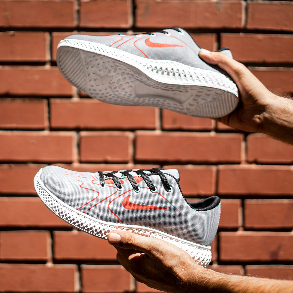 کفش ورزشی طوسی نارنجی مردانه مدل Miden(T)